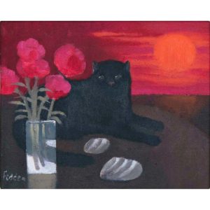 Mary Fedden. Cat in the sunset.