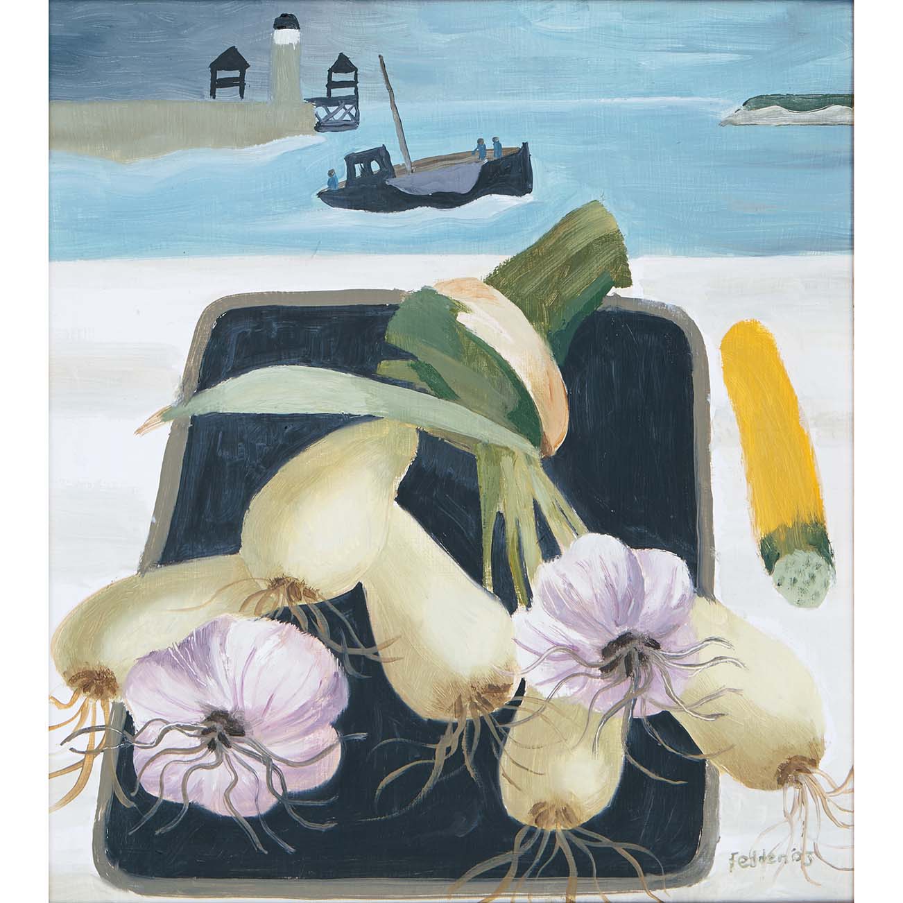 MARY FEDDEN. ONIONS AND GARLIC. 2003. SOLD