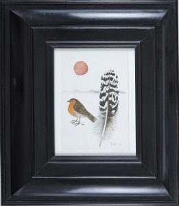 MARY FEDDEN. ROBIN WITH FEATHER.