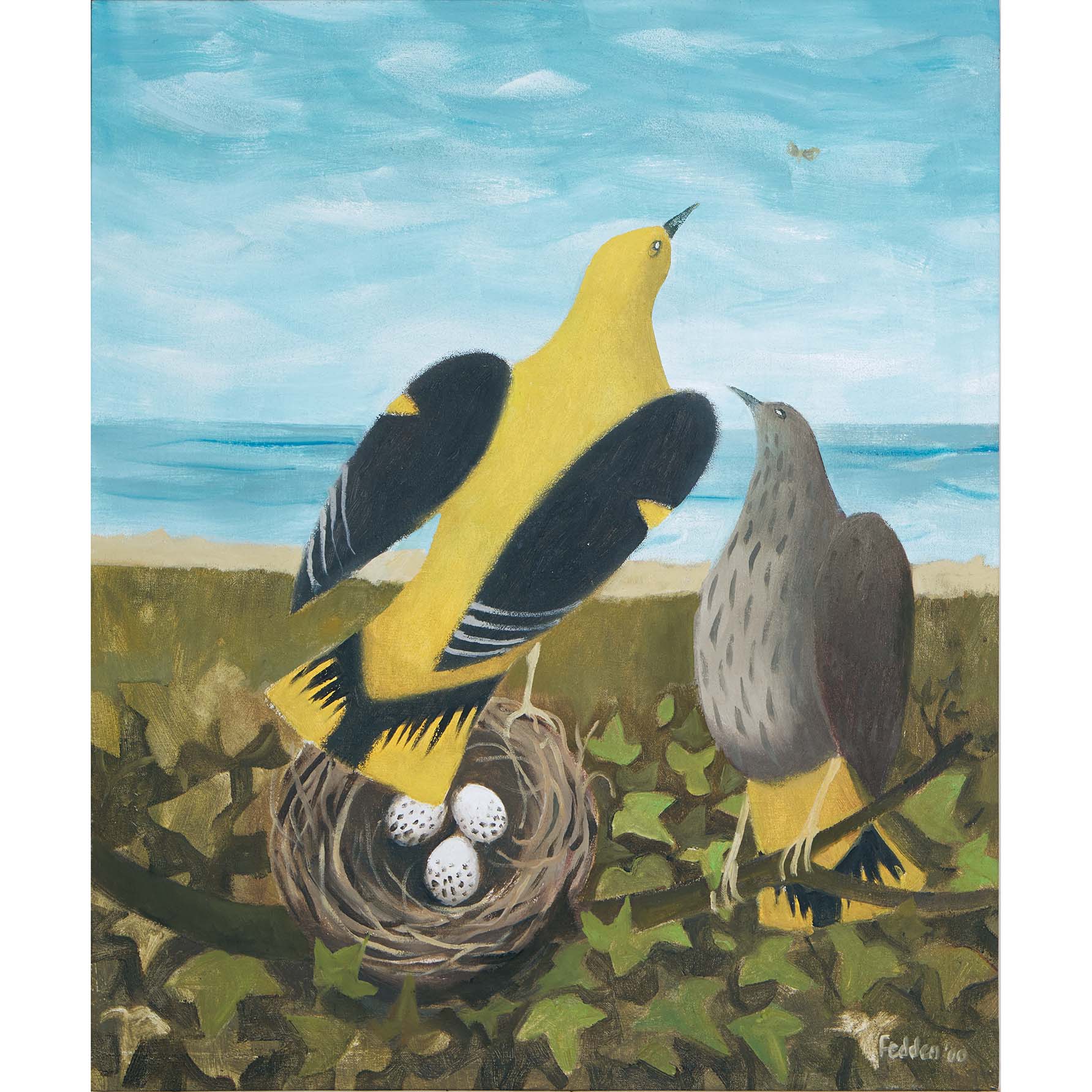 MARY FEDDEN. GOLDEN ORIOLES. 2000. SOLD